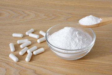 Taurine - powder and capsule