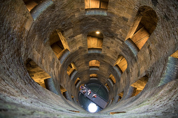 ORVIETO, ITALY - JULY 2017- "Pozzo di San Patrizio", a historic well in Orvieto