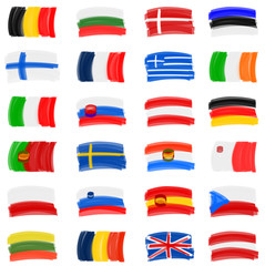 Flaggen Europa Zeichnung