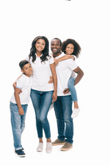 Obraz premium happy african american family