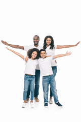 Obraz premium happy african american family