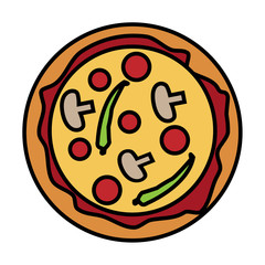 illustration of tasty pizza