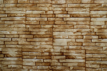 Vintage textured stone brick wall background texture for design banner Wallpaper