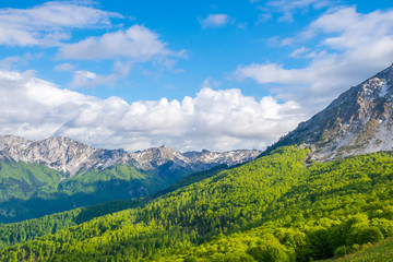 Fototapeta na wymiar Picturesque landscapes in the mountains of Komovi. Montenegro.