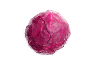 Fototapeta premium Purple cabbage on white background