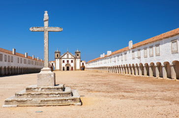Fototapeta na wymiar The 15th century Our Lady of the Cape or Nossa Senhora do Cabo Church near cape Espichel, Portugal