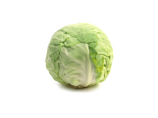 Cabbage head on white background