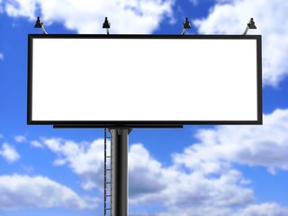 Billboard blank white for outdoor advertising poster or blank billboard advertisement mock up template can be used for display your products or promotion.size 14'x48'.