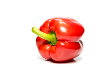 Red pepper over white background