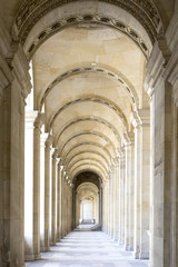 The Louvre Museum and Pyramid. Paris. France.