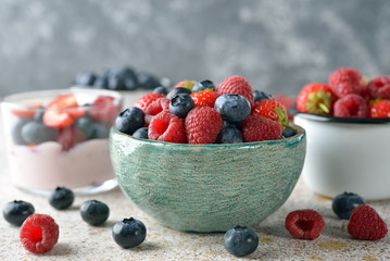 Fresh berries in a bowl