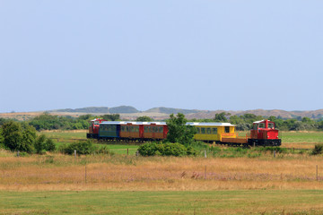 Fototapeta na wymiar Inselbahn Langeoog