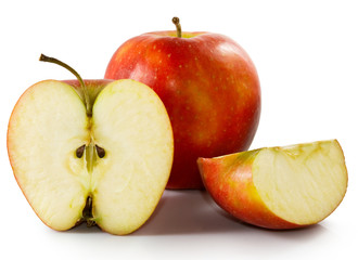 Isolated image of ripe apples close-up