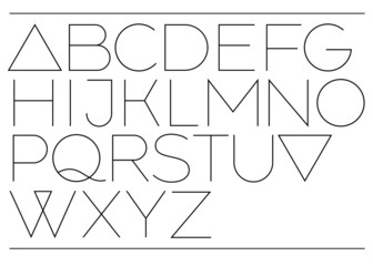 Slim elegant geometric font