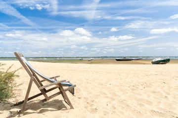 ARCACHON BAY (France), beach at low tide