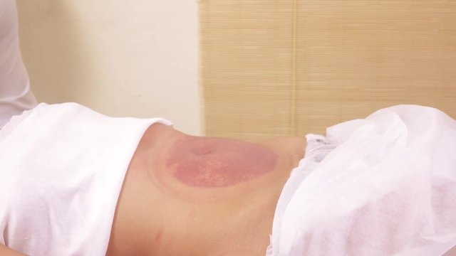Massage with banks belly