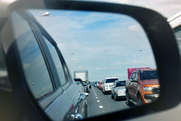 Traffic jams in the city