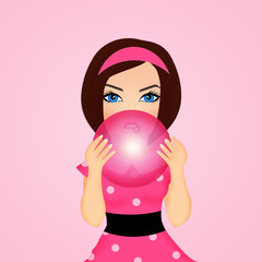 girl with bubble gum