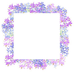 The agapanthus flower for frame. The flower on the square is vector illustration.
