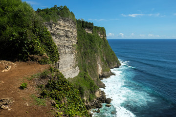 Fototapeta na wymiar Rocks at the Pura Uluwatu in Bali, Indonesia.