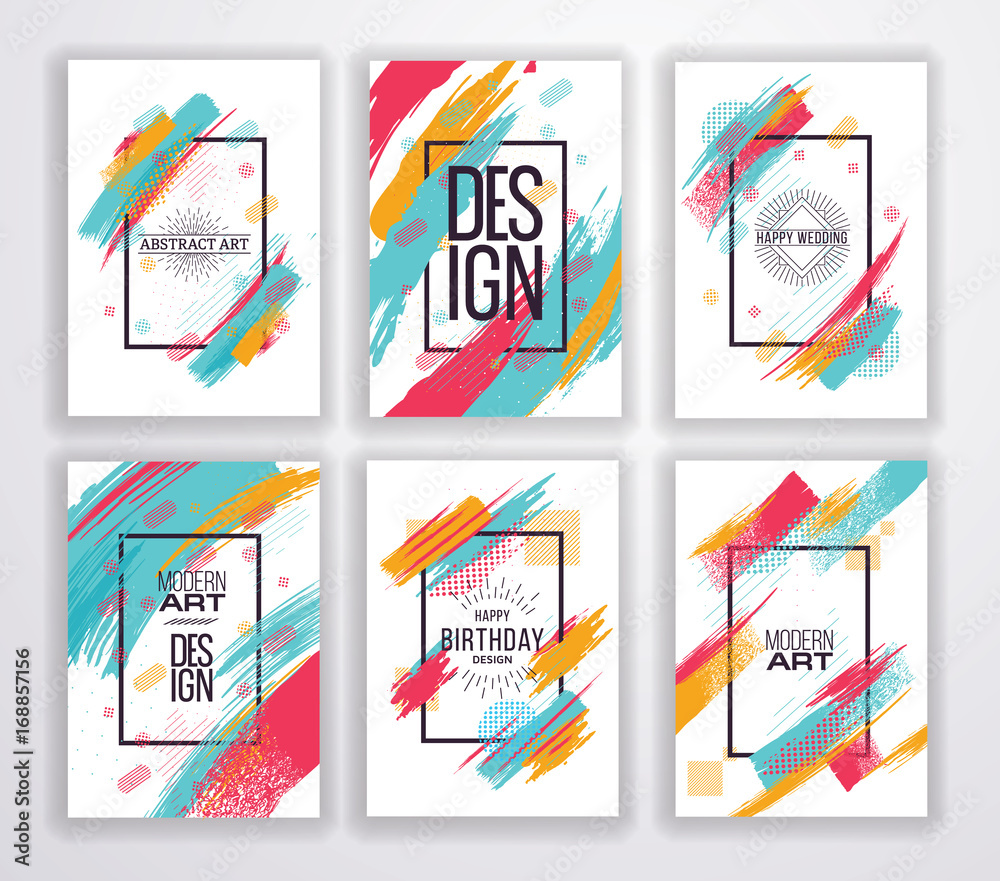 Fototapete vector frame for text modern art graphics for hipsters