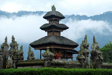 Balinese temple in the montains