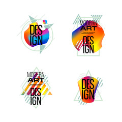 Vector frame for text Modern Art graphics for hipsters 2