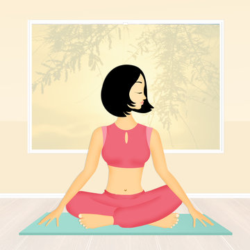 girl in meditation