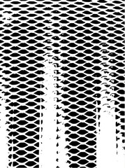 Abstract grunge texture grid Black and white vector illustration 