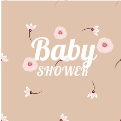 Fototapeta na wymiar Baby Shower invitation vector design