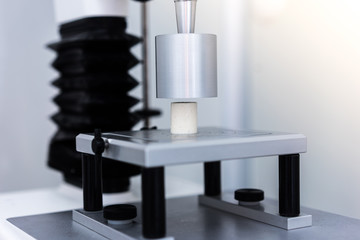 Texture Analyzer is testing a meatball.