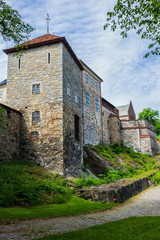 Fototapeta na wymiar Medieval Akershus Castle (from 1299) and fortress in Oslo, Norway. Akershus Castle was built to protect Oslo.