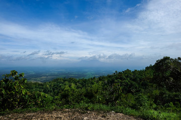 Fototapeta na wymiar merapi volcano view from gua jepang hill