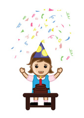 Cheerful Girl Celebrating Birthday