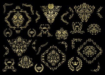 Vorlagenset mit Dekorelementen für Gruß- und Einladungskarten