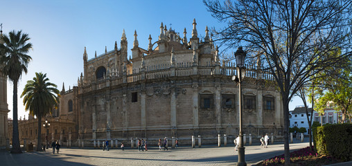 Spagna: vista della Cattedrale di Santa Maria della Sede, la Cattedrale di Siviglia, ex moschea...
