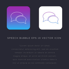 Speech bubble icon design on modern flat background
