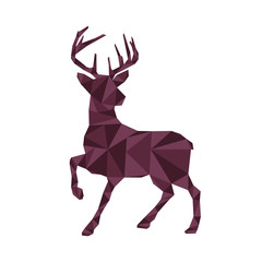 Rentier aus Polygonen