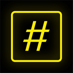 Neon Button App - Hashtag