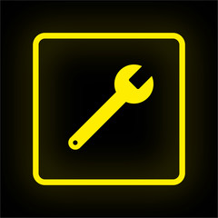 Neon Button App - Schraubenschlüssel Werkstatt