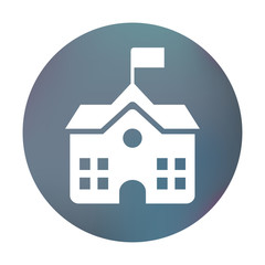 Farbiger Button - Rathaus-Symbol