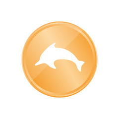 Bronze Münze - Delfin