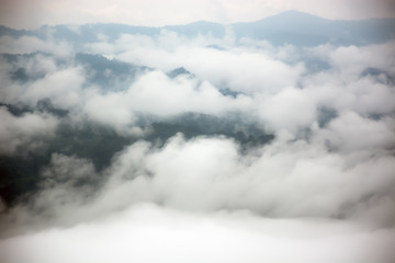 Fototapeta na wymiar Foggy mountain