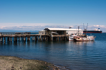 Old wharf in Port Angeles, Washington, USA