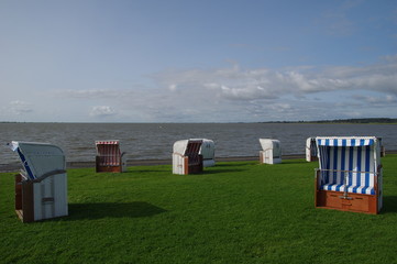 Strandkörbe an der Nordseeküste