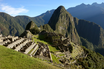 Blick auf die Reste von Machu Picchu