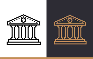 Vector linear icons of finance, banking. High quality modern icons