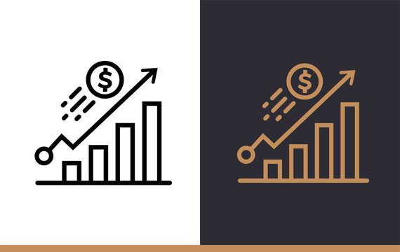 Vector Linear Icons Of Finance, Banking. High Quality Modern Icons