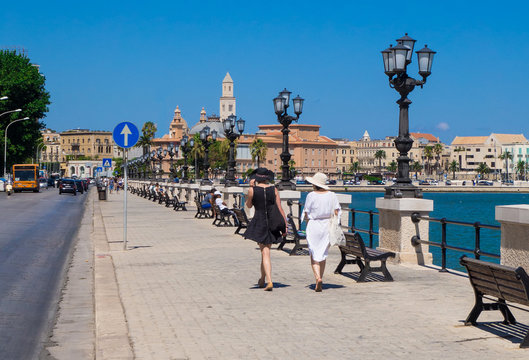 Bari, Italy - The capital of Apulia region, a big city on the Adriatic sea, with historic center named Bari Vecchia and the famous waterfront