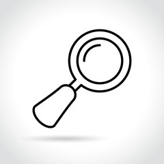 magnifying icon on white background